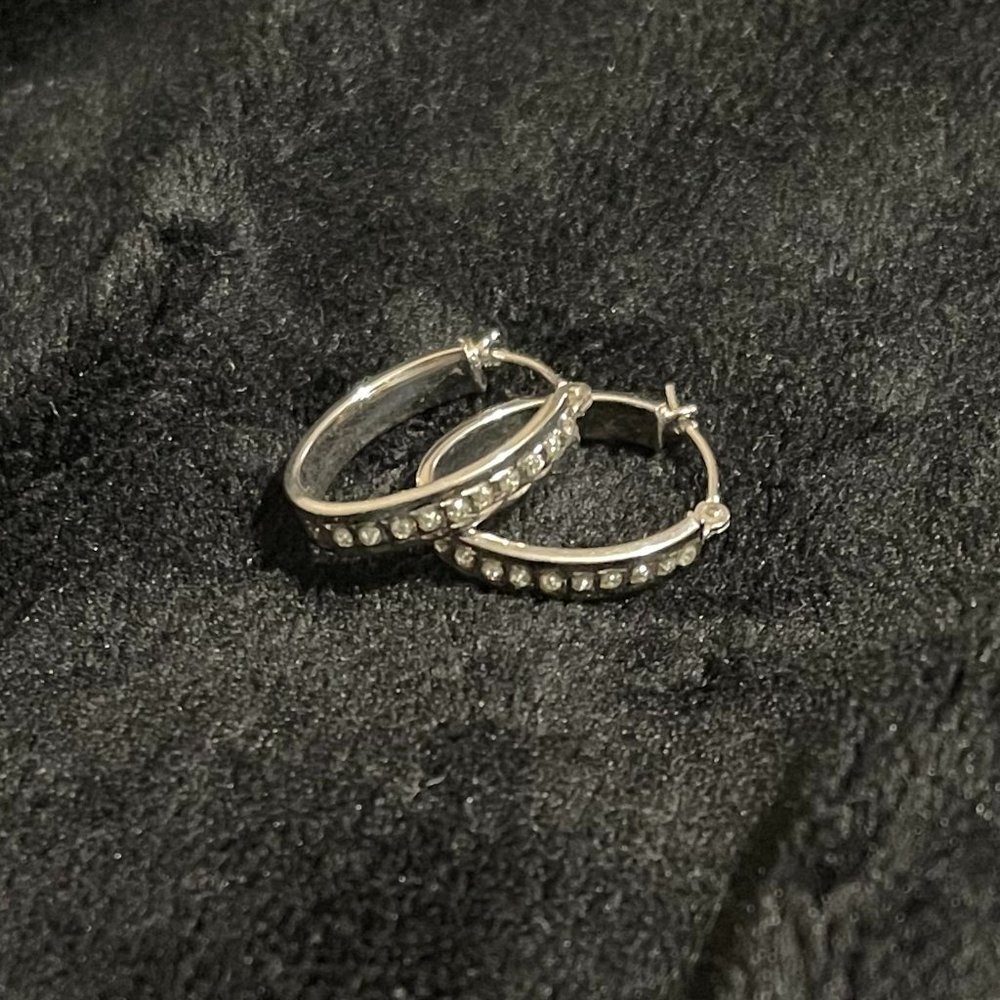 Small Studded Hoop Earrings